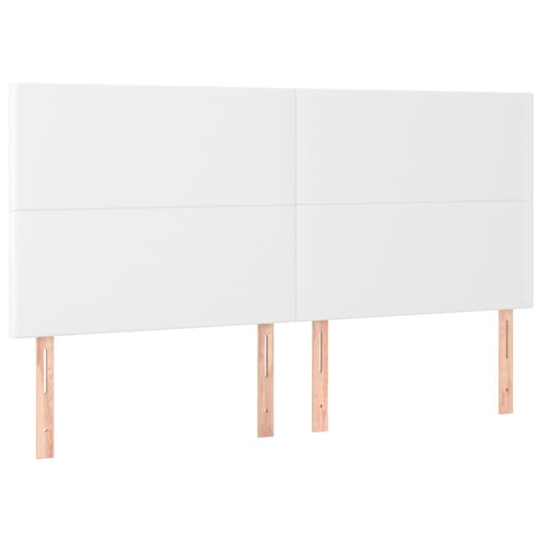 Ramsäng med madrass vit 200x200 cm konstläder