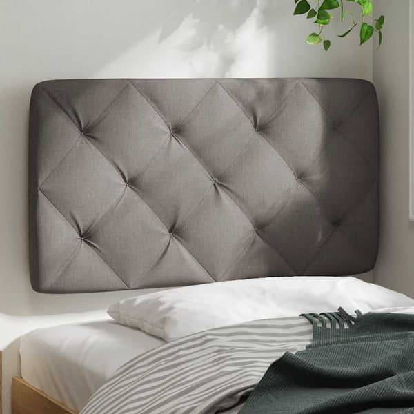 Headboard Cushion Taupe 90 cm Fabric