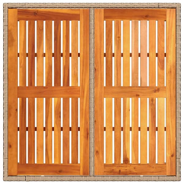 Trädgårdsmöbelset 3 pcs Beige konstrotting