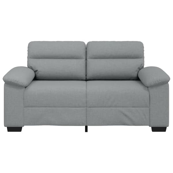 2-sitssoffa ljusgrå 160x81x84 cm tyg