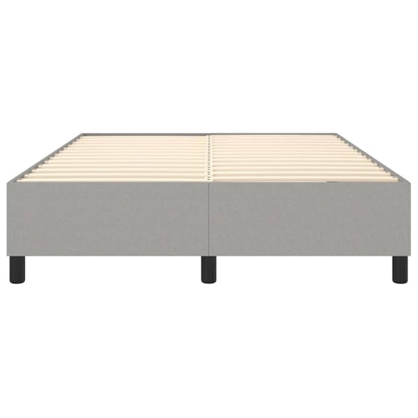 Boxspring-sängram ljusgrå 140x190 cm tyg
