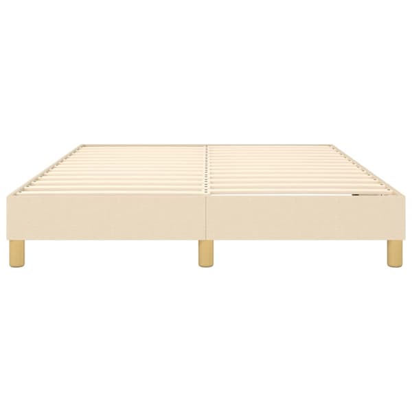 Boxspring-sängram gräddvit 140x200 cm tyg