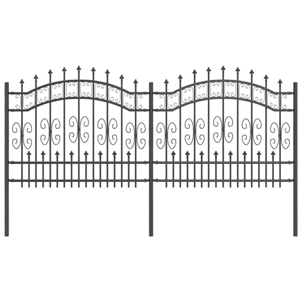 Trädgårdsstängsel KAMPEN 240 x 140 cm Mesh Pulverlackerad stål