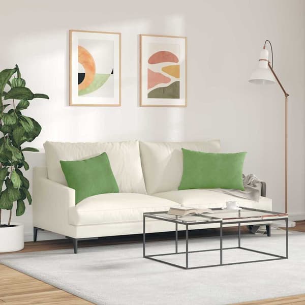 Sofakuddar 2 pcs Ljusgrön 60 x 40 cm Kordread tyg