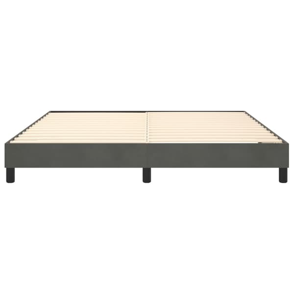 Boxspring-sängram mörkgrå 180x200 cm sammet
