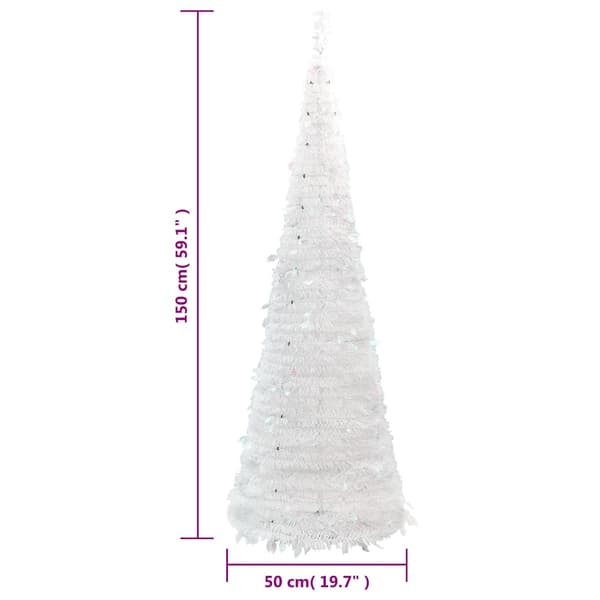 Plastgran pop-up 100 LED vit 150 cm