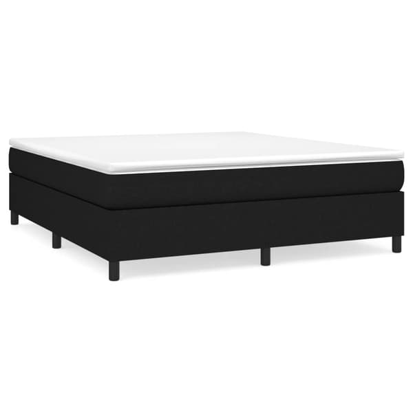 Boxspring-sängram svart 180x200 cm tyg