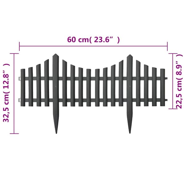 Rabattkant 17 delar antracit 10 mm PP