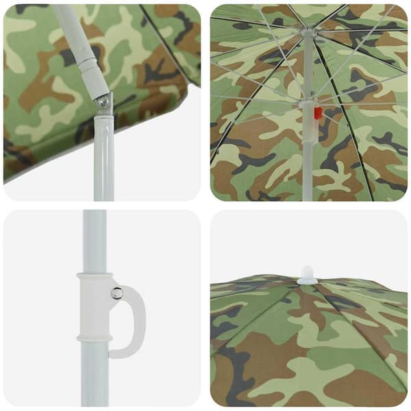 Trädgårdsparasol 240 cm 170T polyester Kamouflage