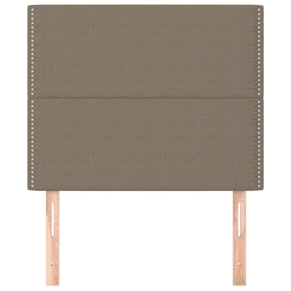 Sänggavel taupe 90x5x118/128 cm tyg