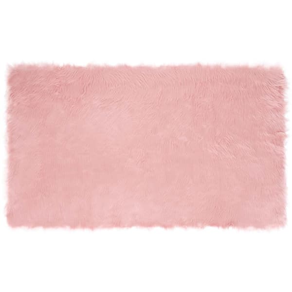 Fuskfäll matta TAFALLA Rosa 100 x 200 cm Polyester