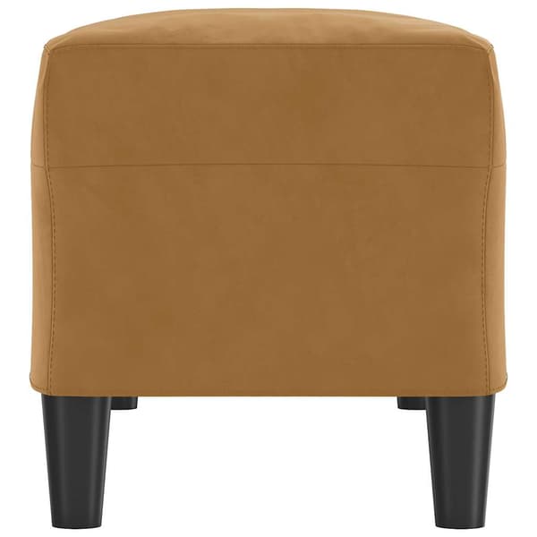 Bänk brun 100x35x41 cm sammet