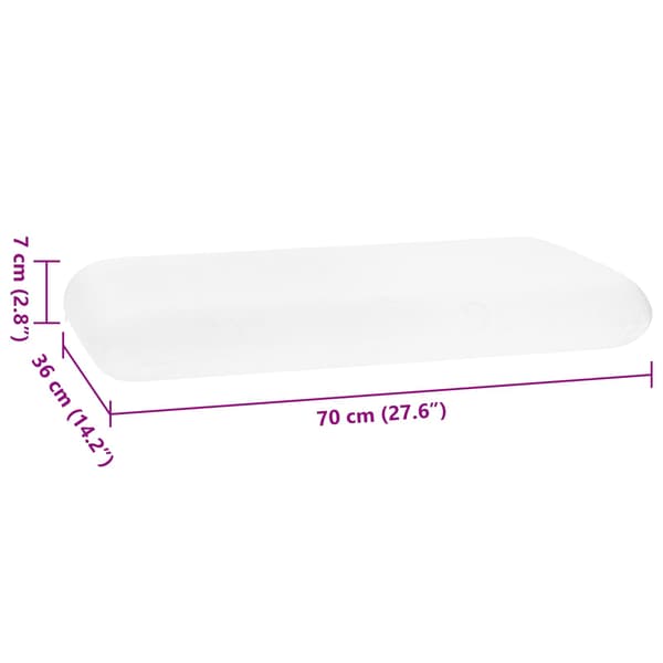 Sovkudde Enfärgad Vit 70 x 36 x 7 cm Minneskum