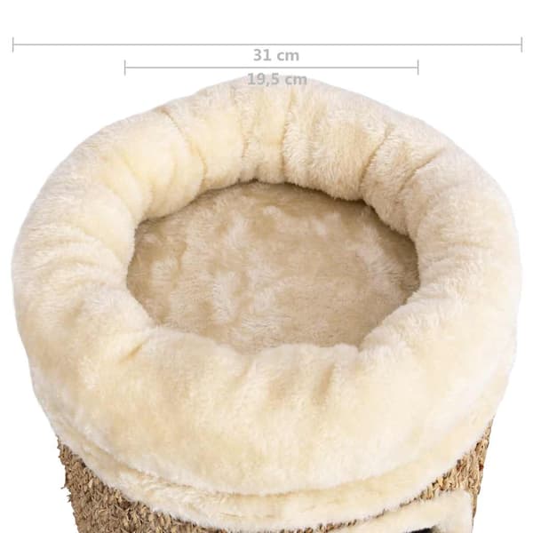 Kattkoja med lyxig dyna 33 cm sjögräs
