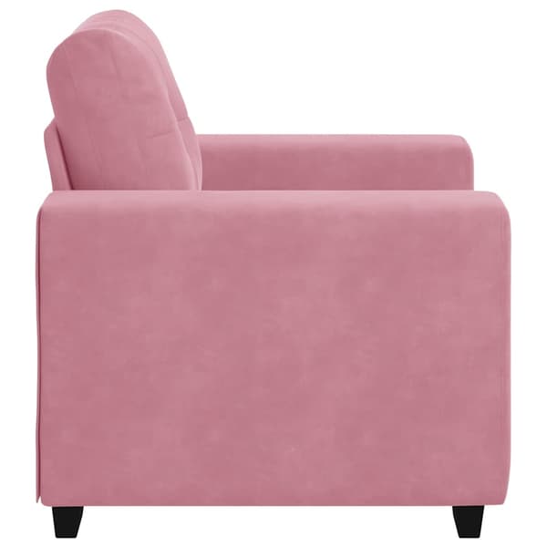 Soffstol rosa 100x78x80 cm sammet