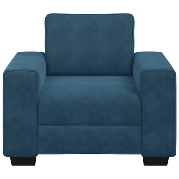 Soffstol blå 100x77x82 cm sammet