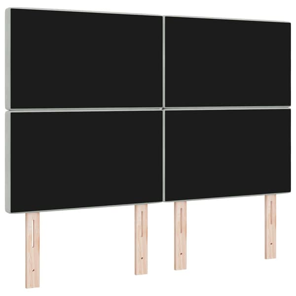 Huvudgavel Ljusgrå 144 cm Sammet