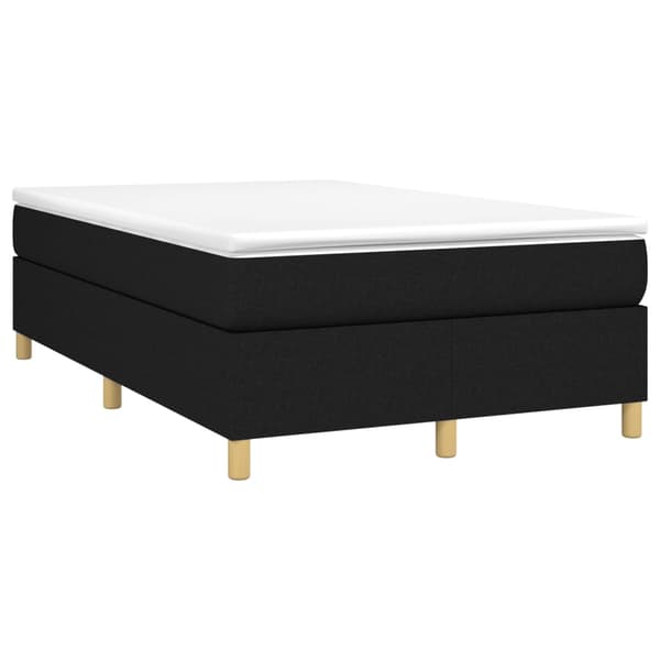 Boxspring-sängram svart 120x200 cm tyg