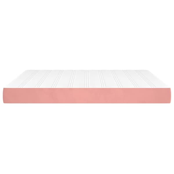 Pocketresårmadrass medium rosa 160x200x20 cm sammet