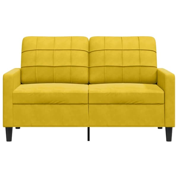 2-sitssoffa gul 120 cm sammet