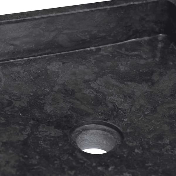 Handfat svart 40x40x10 cm marmor