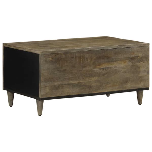 Soffbord ljusgrått 80x50x40 cm massivt trä mango