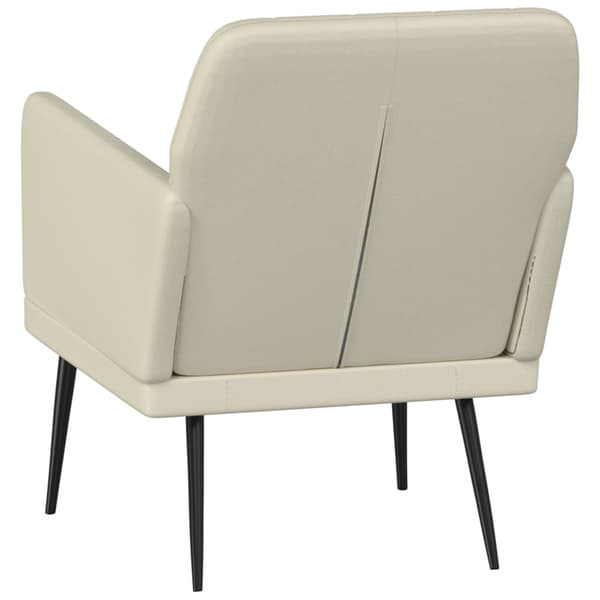 Fåtölj gräddvit 61x78x80 cm konstläder