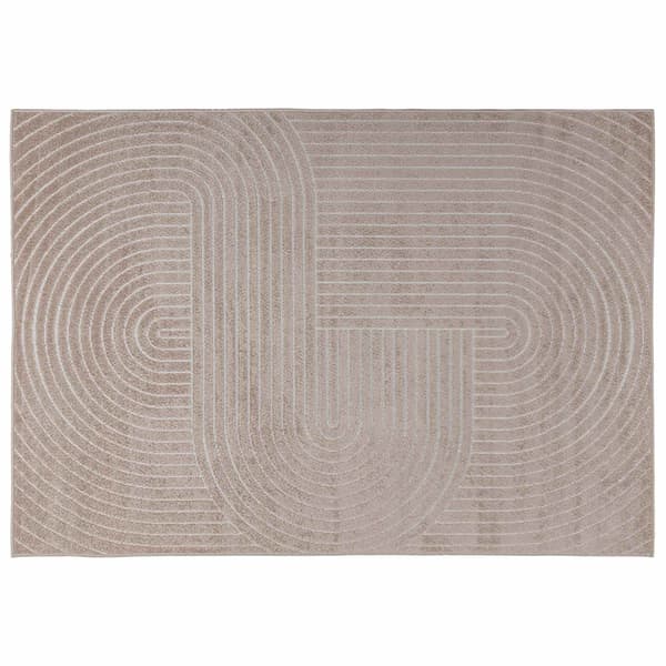Områdesmattor Rektangulär PALMERAS Beige 170 x 120 cm Polyester