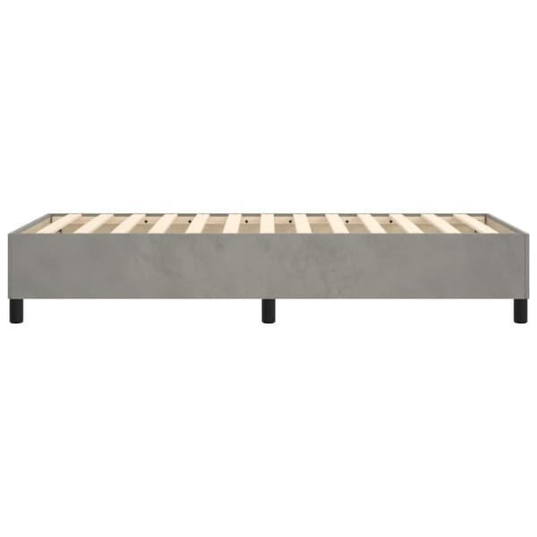 Boxspring-sängram ljusgrå 100x200 cm sammet