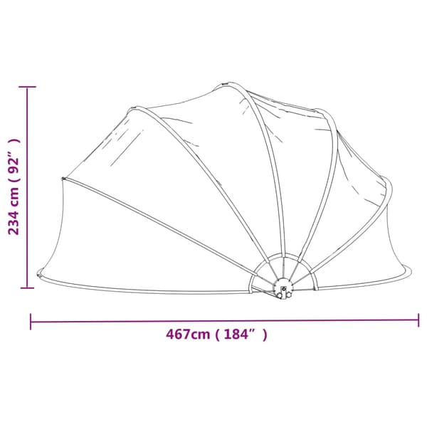 Pooltak runt 467x234 cm PVC