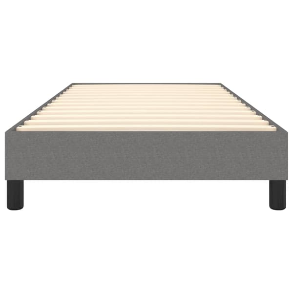 Boxspring-sängram mörkgrå 100x200 cm tyg