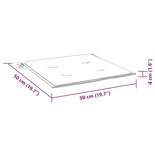 Stolsdynor 4 st blå&vit randig 50x50x3 cm tyg