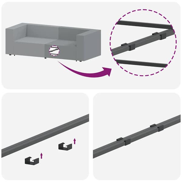 Modulär soffa armstödsändmodul med dynor svart 100 cm