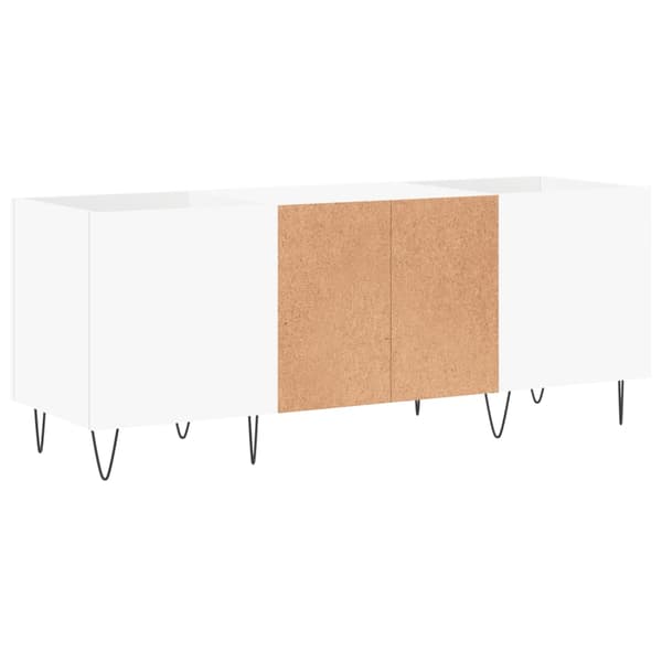 Stereobänk vit 121x38x48 cm konstruerat trä