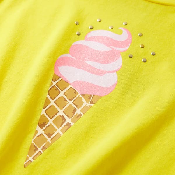 T-shirt för barn gul 128