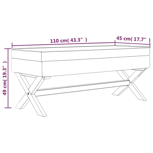 Förvaringspall 110x45x49 cm linne