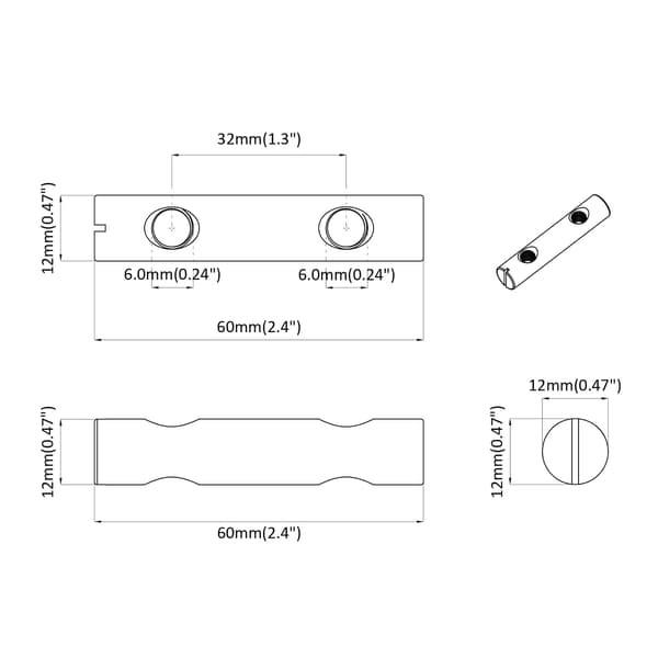 Muttern 12 pcs Zinkbelagd 60 x 12 mm Järn