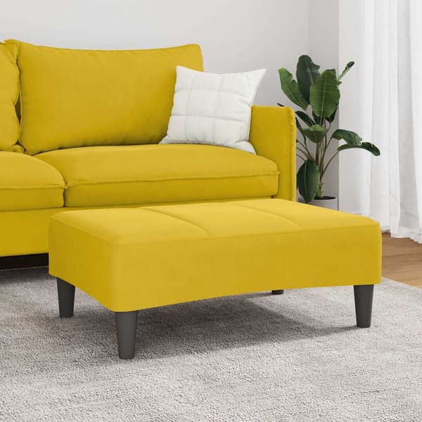 Fotpall Gul 77x55x31 cm sammet