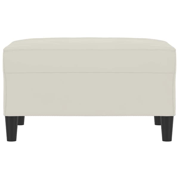 Fotpall gräddvit 70x55x41 cm sammet