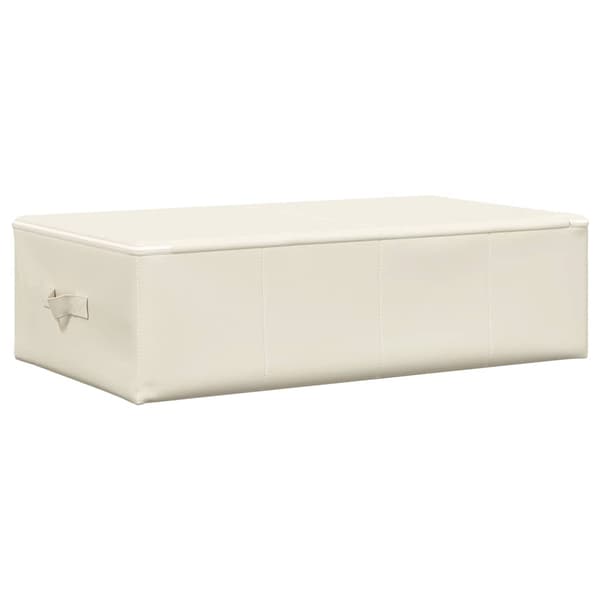 Förvaringslåda 2 st tyg 70x40x18 cm gräddvit