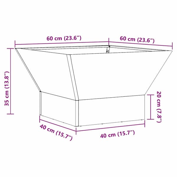 Eldstad Svart 60 x 60 x 35 cm Stål