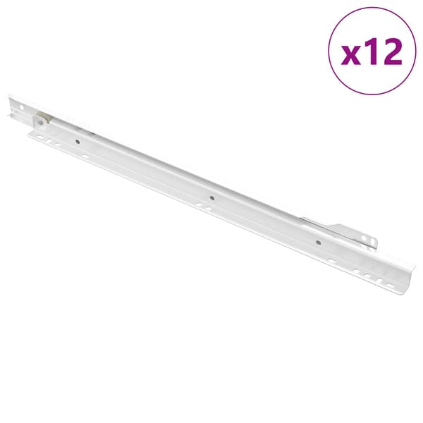 Lådräls 12 pcs Vit 400 mm Stål