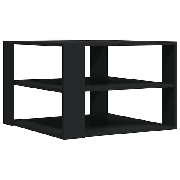 Soffbord svart 58x58x40 cm konstruerat trä