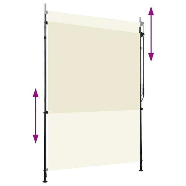Rullgardin utomhus 150x270 cm gräddvit