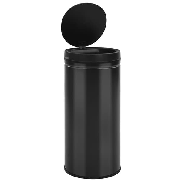 Soptunna med automatisk sensor 80 L kolstål svart
