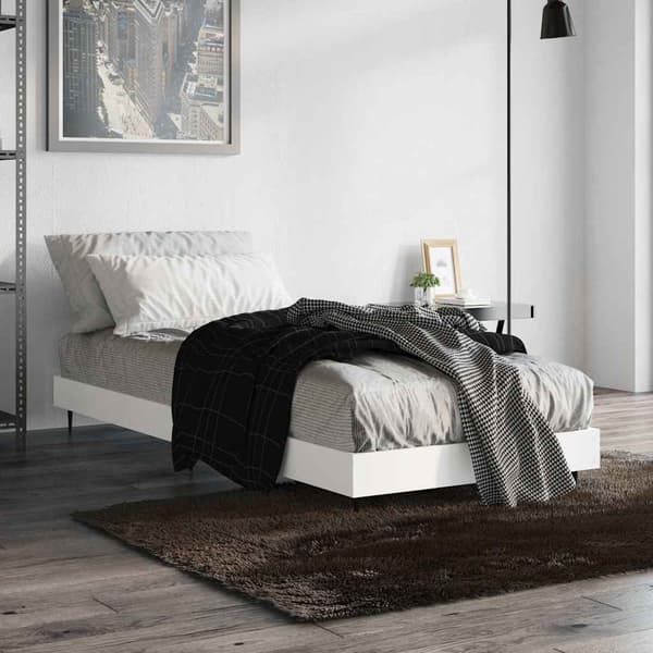 VidaXL Sängram vit 75x190 cm konstruerat trä