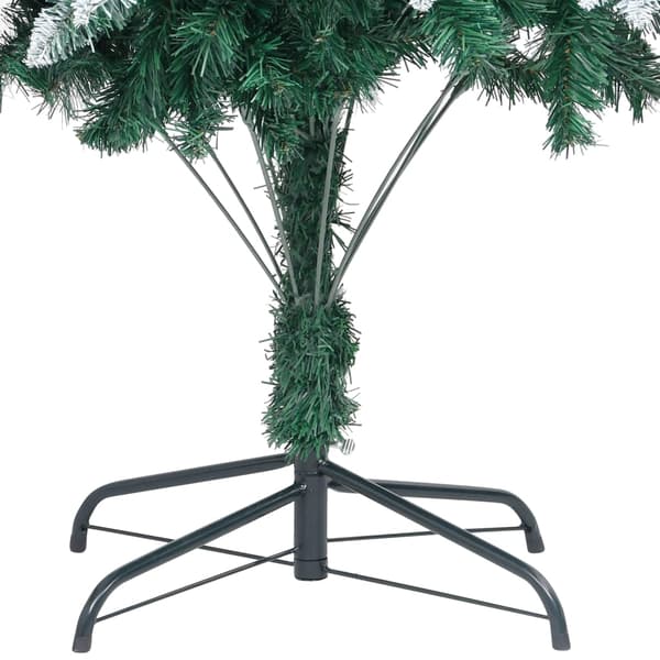 Plastgran med kottar och vit snö 240 cm