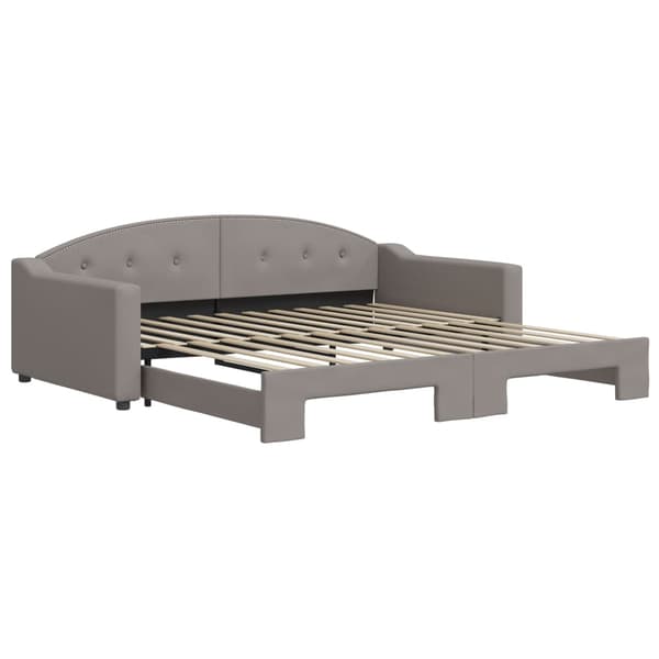 Dagbädd utdragbar taupe 100x200 cm tyg