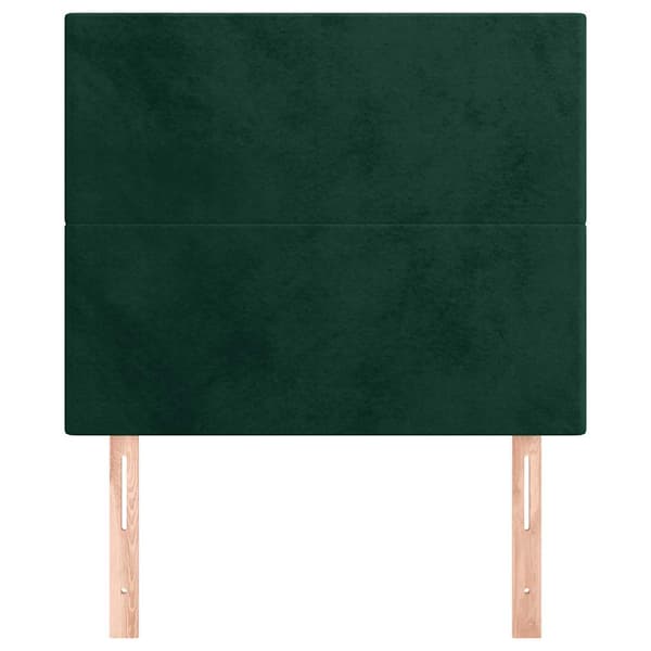Sänggavel mörkgrön 80x5x118/128 cm sammet