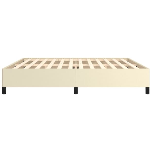 Sängram gräddvit 200x200 cm konstläder